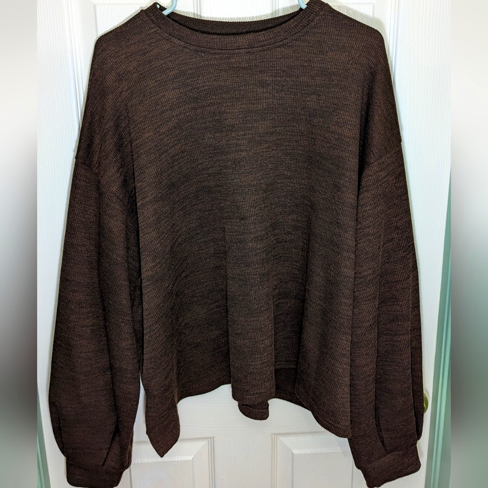 Silk & Salt Oversized Denver Coffee Sweater / size - small
